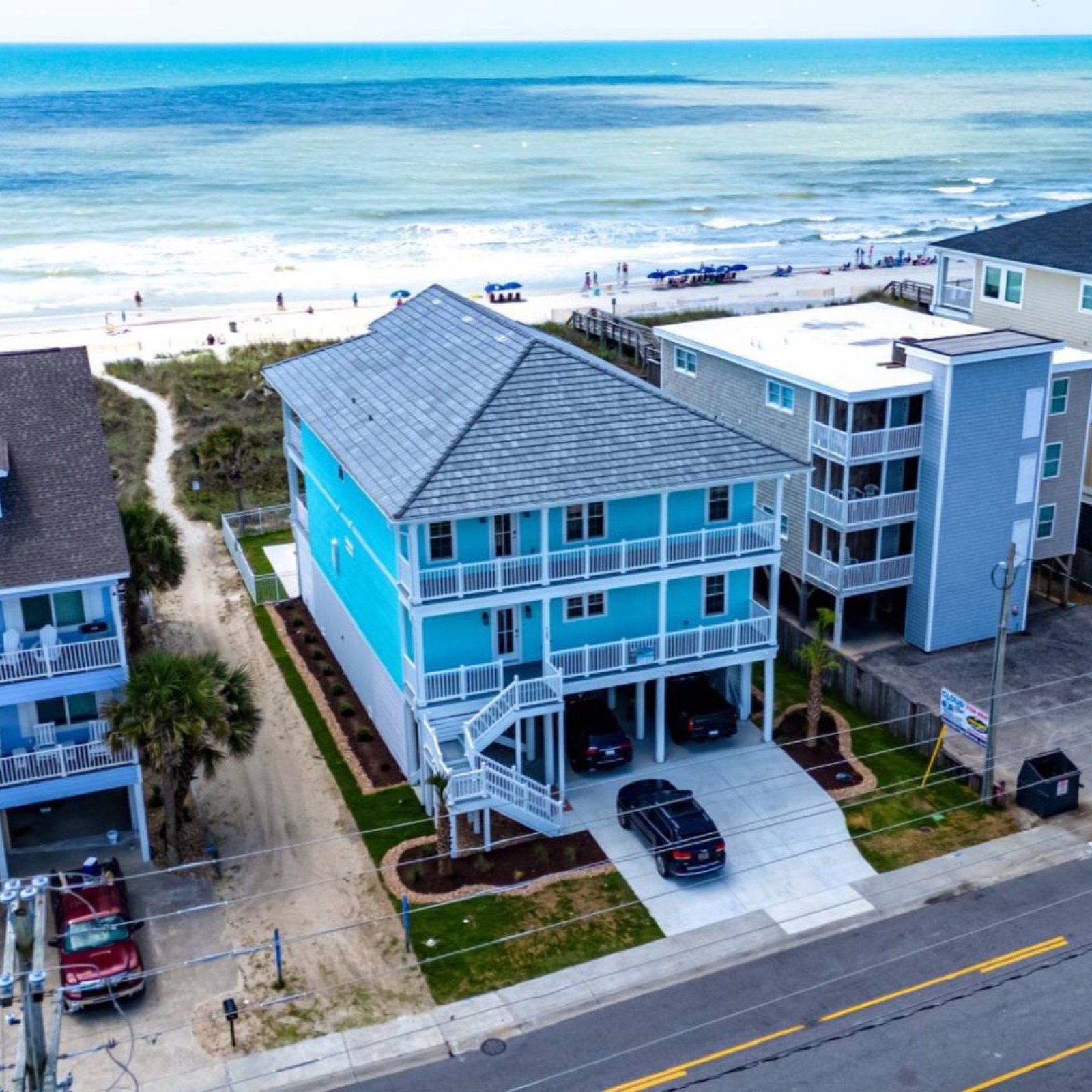 Carolina Seas from the air, oceanfront at Cherry Grove